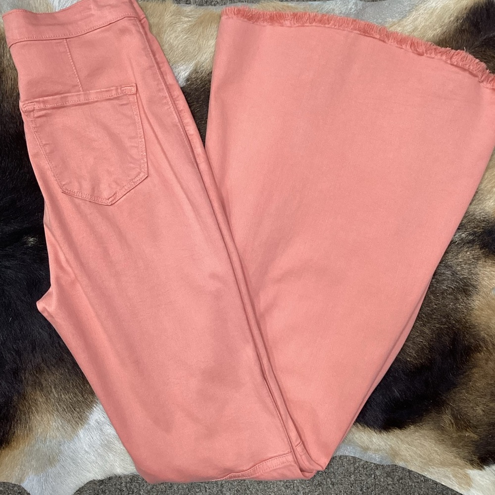 Ladies High Rise Xtra Flare, Stretchy, Rose Pink